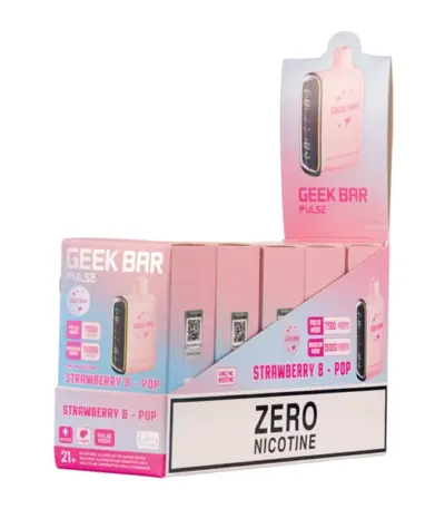 Strawberry B-Pop Geek Bar Pulse (Nicotine-Free)